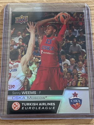 Αριθμημένη κάρτα Sonny Weems CSKA Moscow Panini Euroleague 2015-16 καινούργια