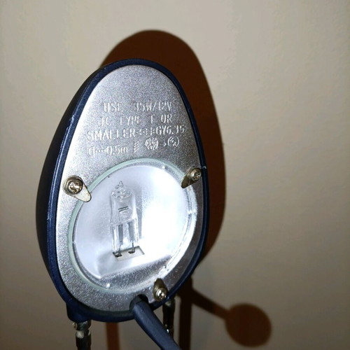 Desk lamp electric used, black with height adjustment