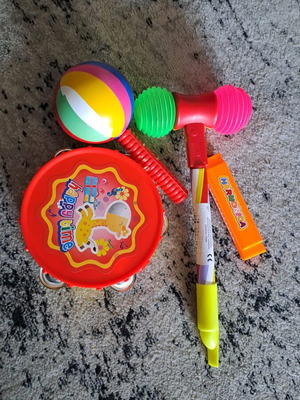 Happy Time musical instruments and toys set used