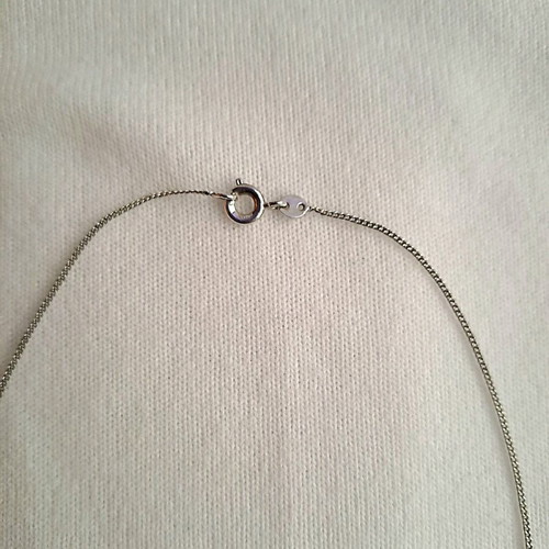 Steel heart necklace with zirconia new, silver color