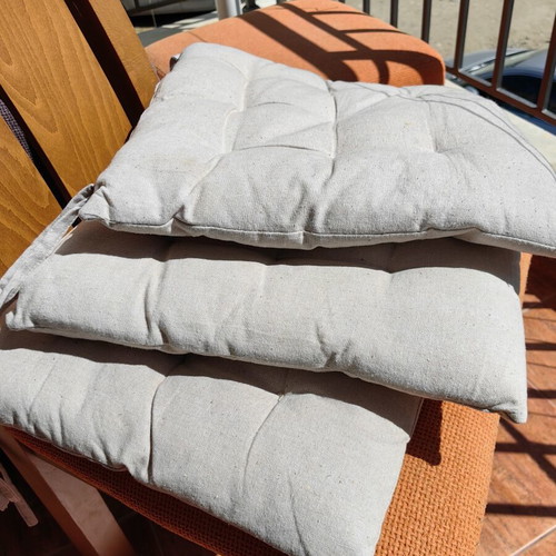 Chair cushions, pack of 4, beige