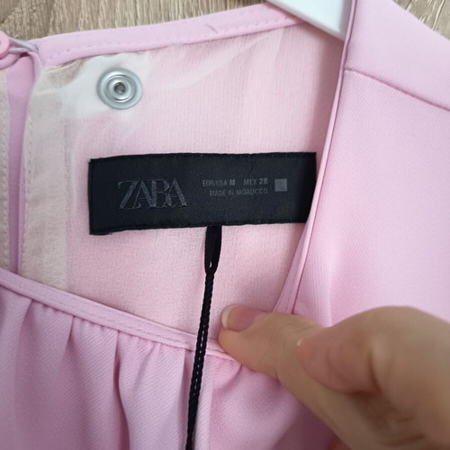 Zara dress size M new pink with tag