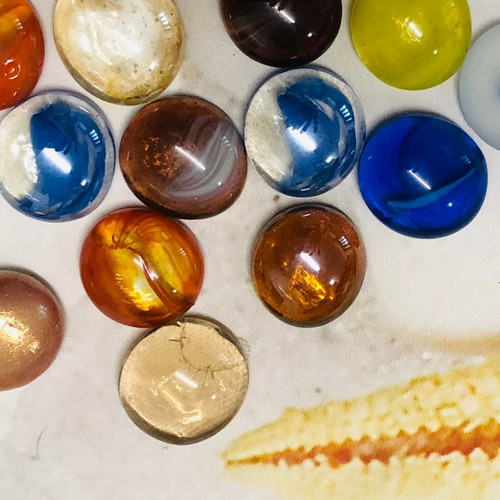 Pack of 15 glass cabochons for jewelry making new