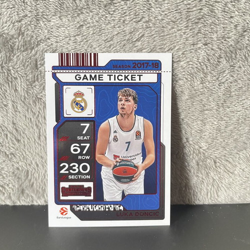 Luka Doncic Game Ticket Red Contenders 2025/26 Euroleague Panini like new