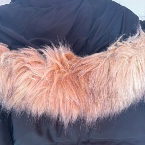 Women's black jacket like new with fur hood size M