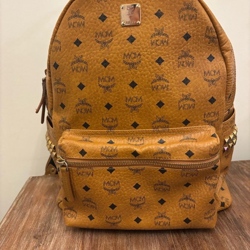 Unisex MCM backpack used, large size, beige