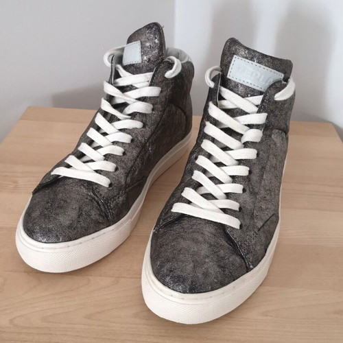 Replay women's silver-white sneakers boots like new, size 38
