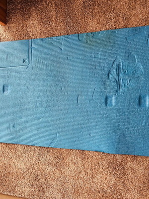 Liveup fitness mat used, blue 142x58x1cm