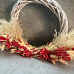 Decorative flower wreath like new with dried flowers