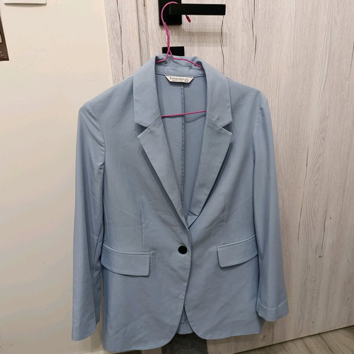 Stradivarius blazer jacket like new, turquoise, Small