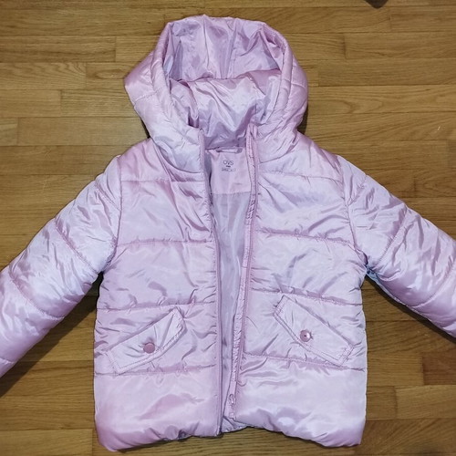OVS Kids pink puffer jacket with hood for girls 5-6 years