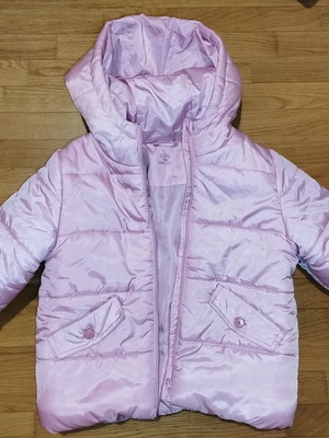 OVS Kids pink puffer jacket with hood for girls 5-6 years