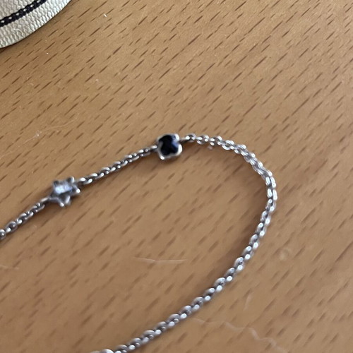 Tous silver 925 chain bracelet with rhinestone bear, gold color