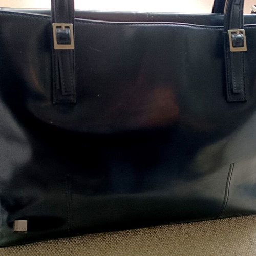 Mexx square tote bag black used, eco-leather