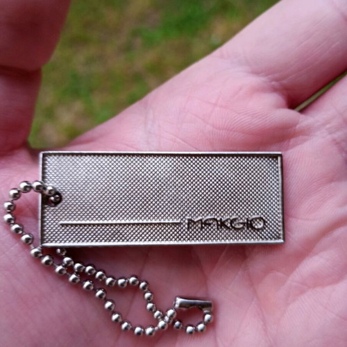 MAKGIO metal keychain used, silver