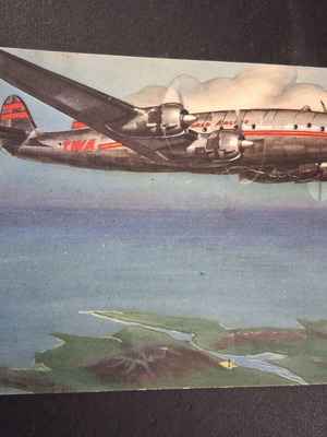 TWA Vintage Postcard Used From 1950s