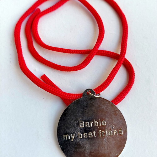 Barbie metal pendant from the 80s new