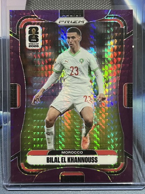 Panini Prizm FIFA World Cup 2026 Bilal El Khannouss Purple Prizm card new