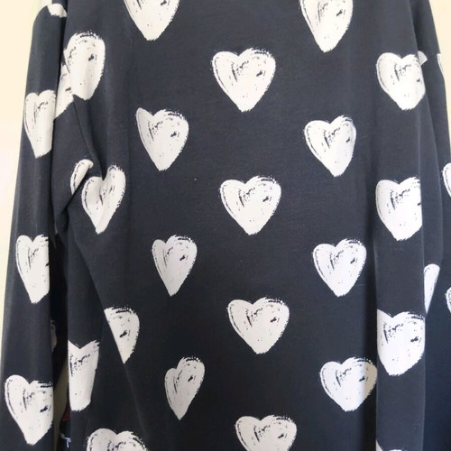 Desigual women's sweatshirt hearts like new, black, size L