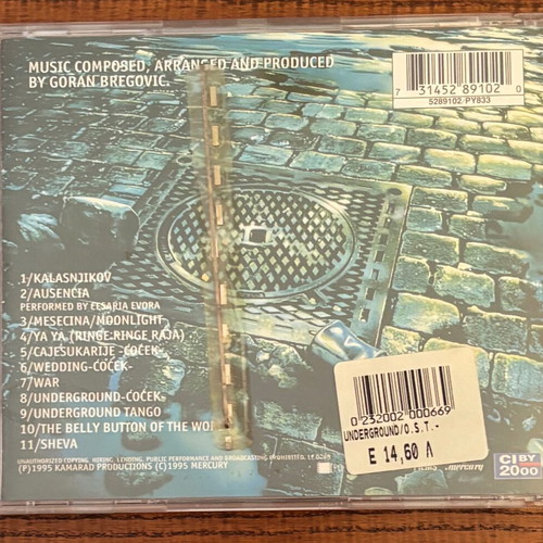 Goran Bregovic Underground soundtrack CD like new
