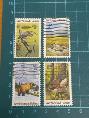 United States stamps 1981 like new, preservation of wildlife habitats