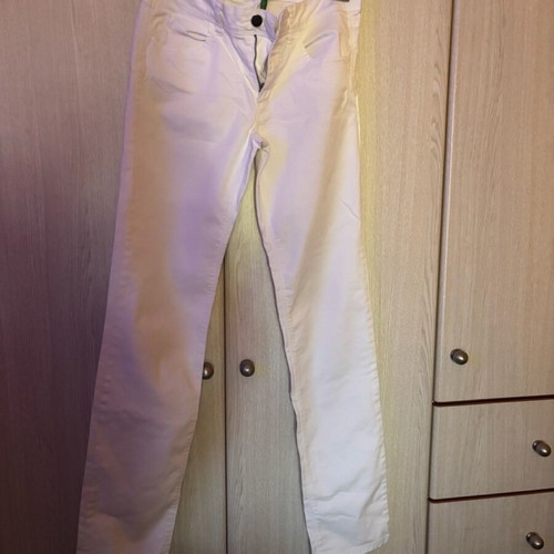 Benetton women's white pants like new, size S