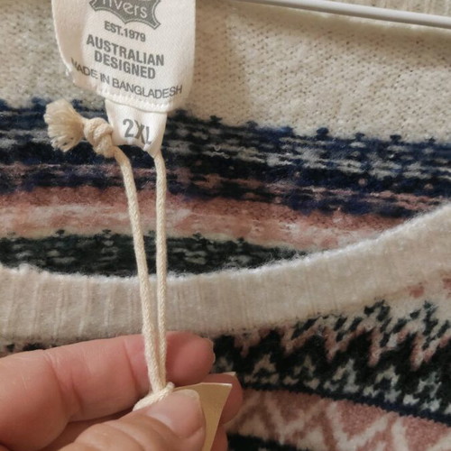 Rivers sweater 2XL new, white