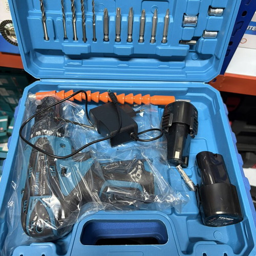 BISUTIME Cordless Impact Wrench Drill Set with 2 Batteries and Accessories