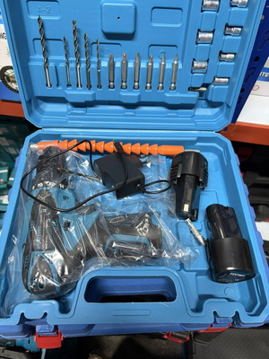 BISUTIME Cordless Impact Wrench Drill Set with 2 Batteries and Accessories