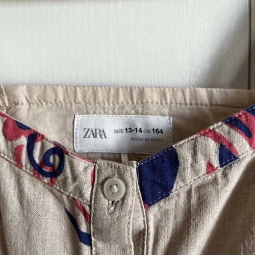 Zara girls' set used, sleeveless top and skirt for ages 13-14