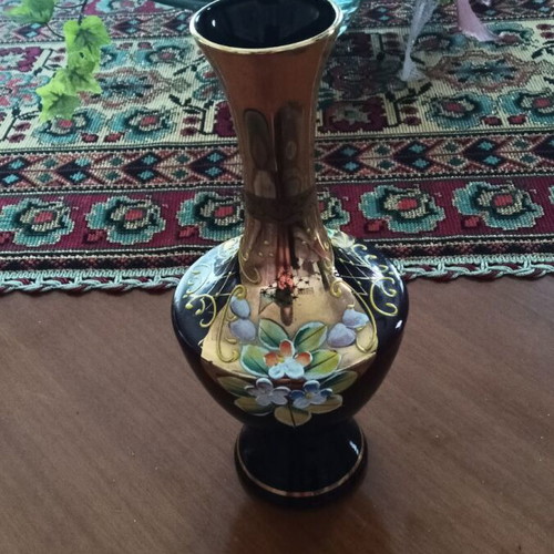 Porcelain vase vintage used, 20 cm height
