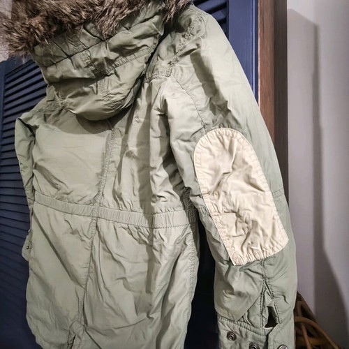 Benetton kids parka jacket size 130, used, green