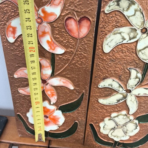 Chalcography set of 2 decorative pieces used with marks