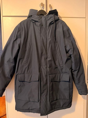 Replay jacket with hood wide fit size Large like new, blue