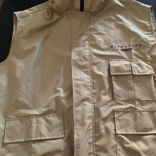 Nappa leather jacket 100% large and Iveco XXL work vest like new