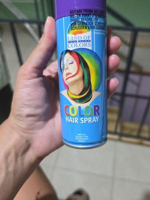 Land of Colors purple hair color spray, sealed