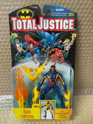 DC Total Justice Black Lightning figure new, Kenner Hasbro 1997