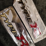Type R car badge, white