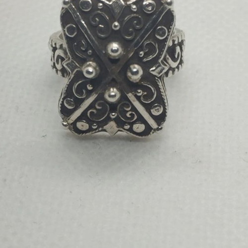Silver ring 950 used, 16.9 mm