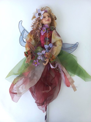 Fairy elf doll with staff like new, 00's