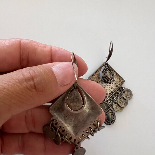Boho earrings used, silver