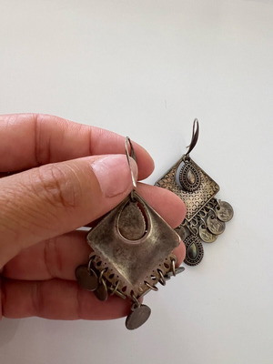 Boho earrings used, silver