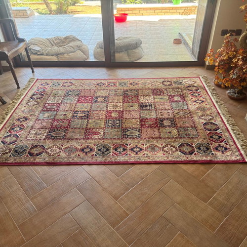 Teheran Patchwork Rug like new, 1.65x2.35 m with fringes