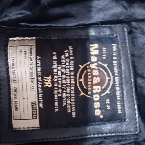 Leather Jacket Mays And Rose US Legends Large black like new