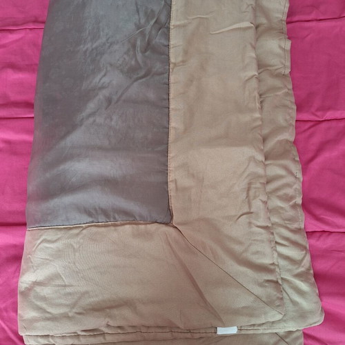 Thin La Redoute single brown quilt used, approx. 135x175 cm