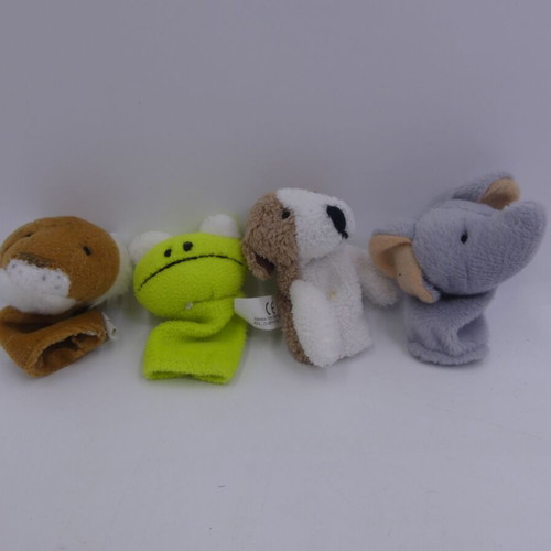 Simba plush finger puppets used, set of 4