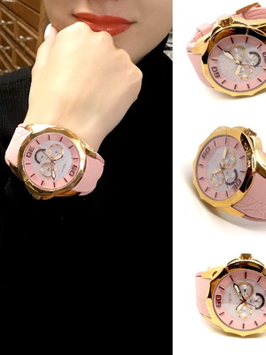 Vogue Quartz ρολόι καινούργιο με ζαφείρι κρύσταλλο και σιλικόνη