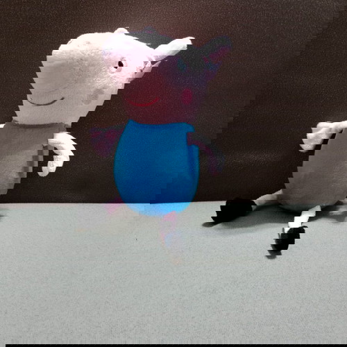 Λούτρινο παιχνίδι Τζώρτζ Peppa Pig σε άριστη κατάσταση με βεντούζακι