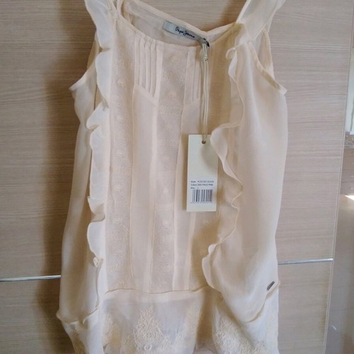 Pepe Jeans women's top new, size L, pink-salmon