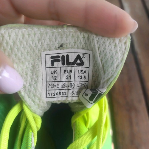 Fila football shoes size 31 like new